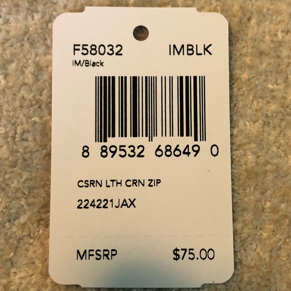 NEW Coach Black Leather Wristlet - Picture 4 of 4